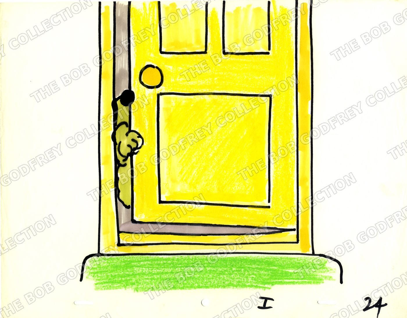 ORIGINAL Roobarb Title Sequence drawing - 024