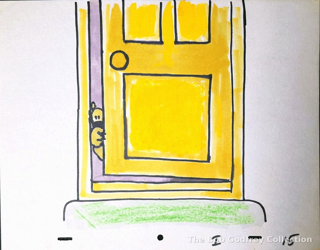 ORIGINAL Roobarb Title Sequence drawing - 015